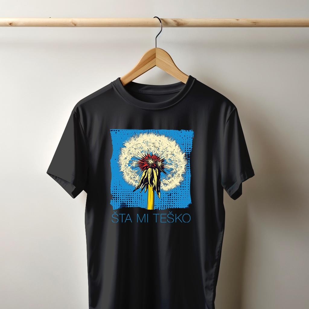 Camiseta Majica sa štampanim printom Cam 966A, Muška, Crna