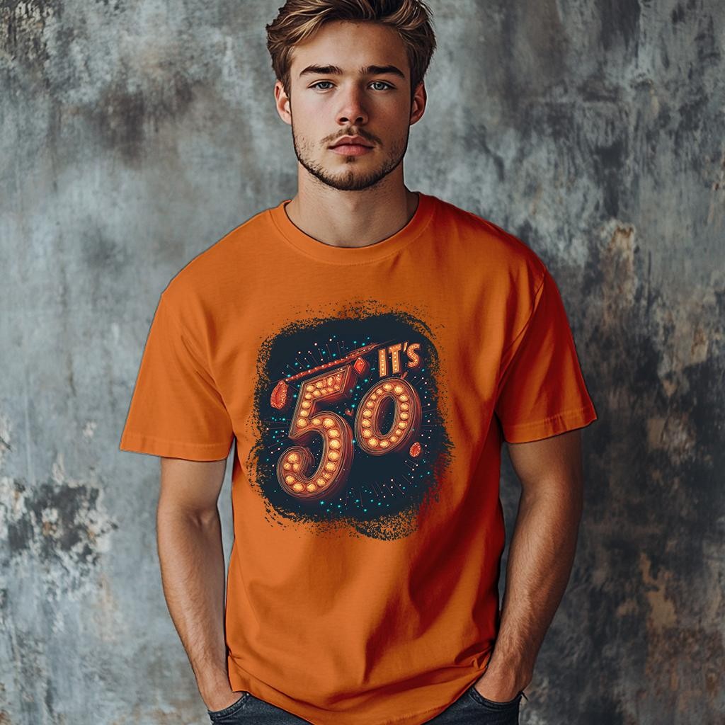 Camiseta Majica sa štampanim printom Cam 907, Muška, Narandžasta