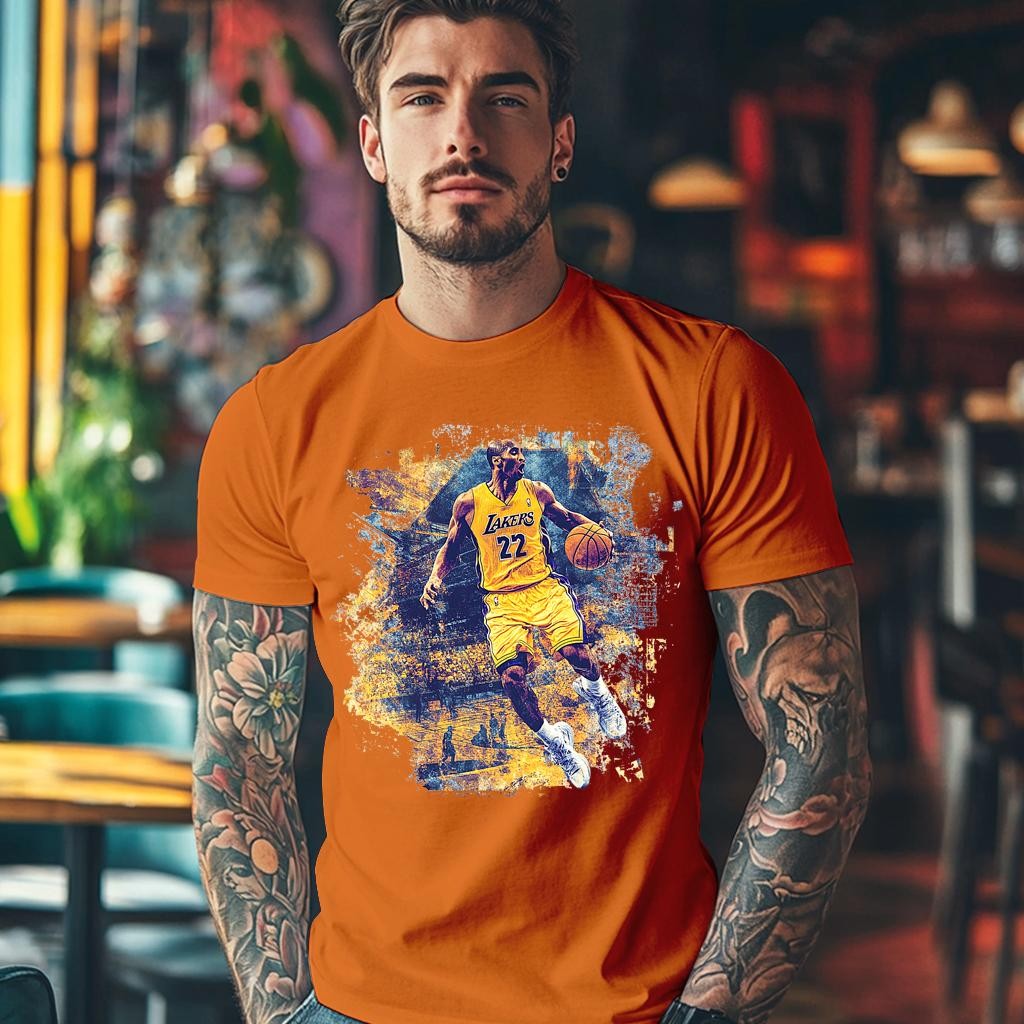 Camiseta Majica sa štampanim printom Cam 991, Muška, Narandžasta