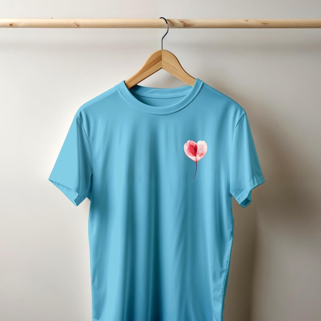 Camiseta Majica sa štampanim printom Cam 874, Unisex, Akvamarin