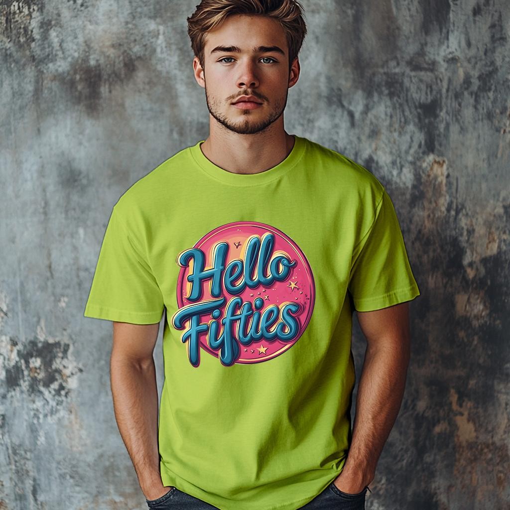 Camiseta Majica sa štampanim printom Cam 906, Muška, Limeta