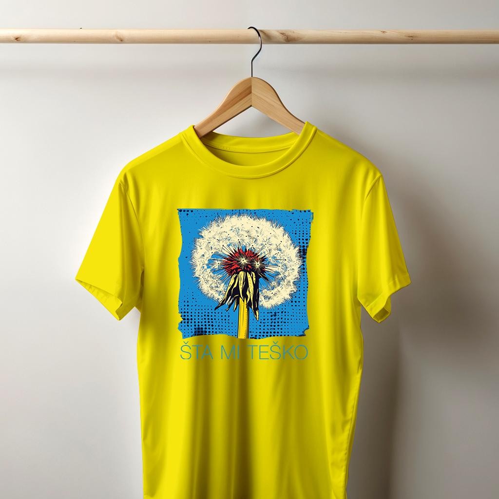 Camiseta Majica sa štampanim printom Cam 966A, Muška, Žuta