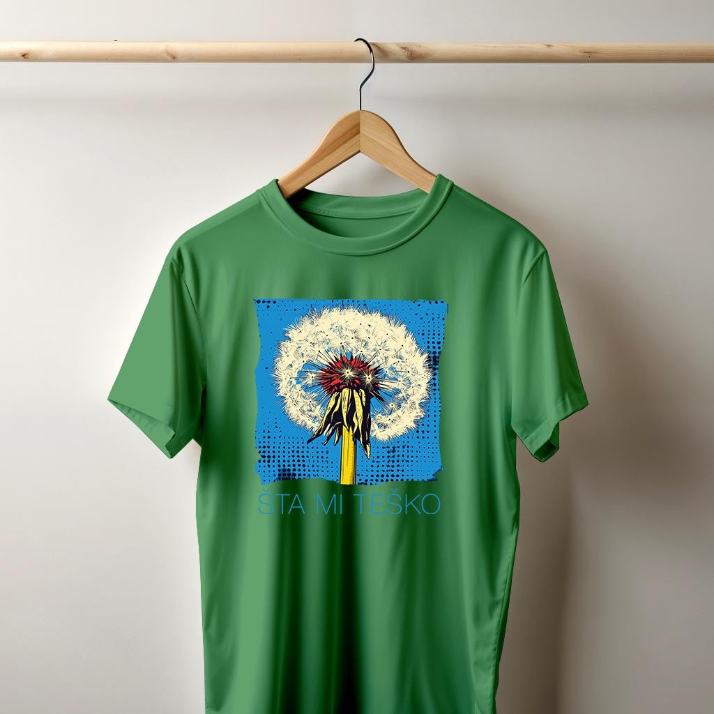 Camiseta Majica sa štampanim printom Cam 966A, Muška, Zelena