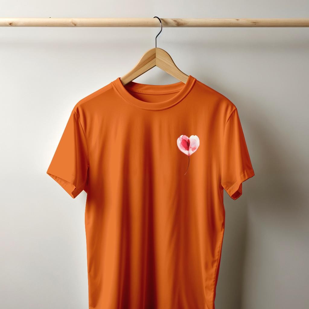 Camiseta Majica sa štampanim printom Cam 874, Unisex, Narandžasta