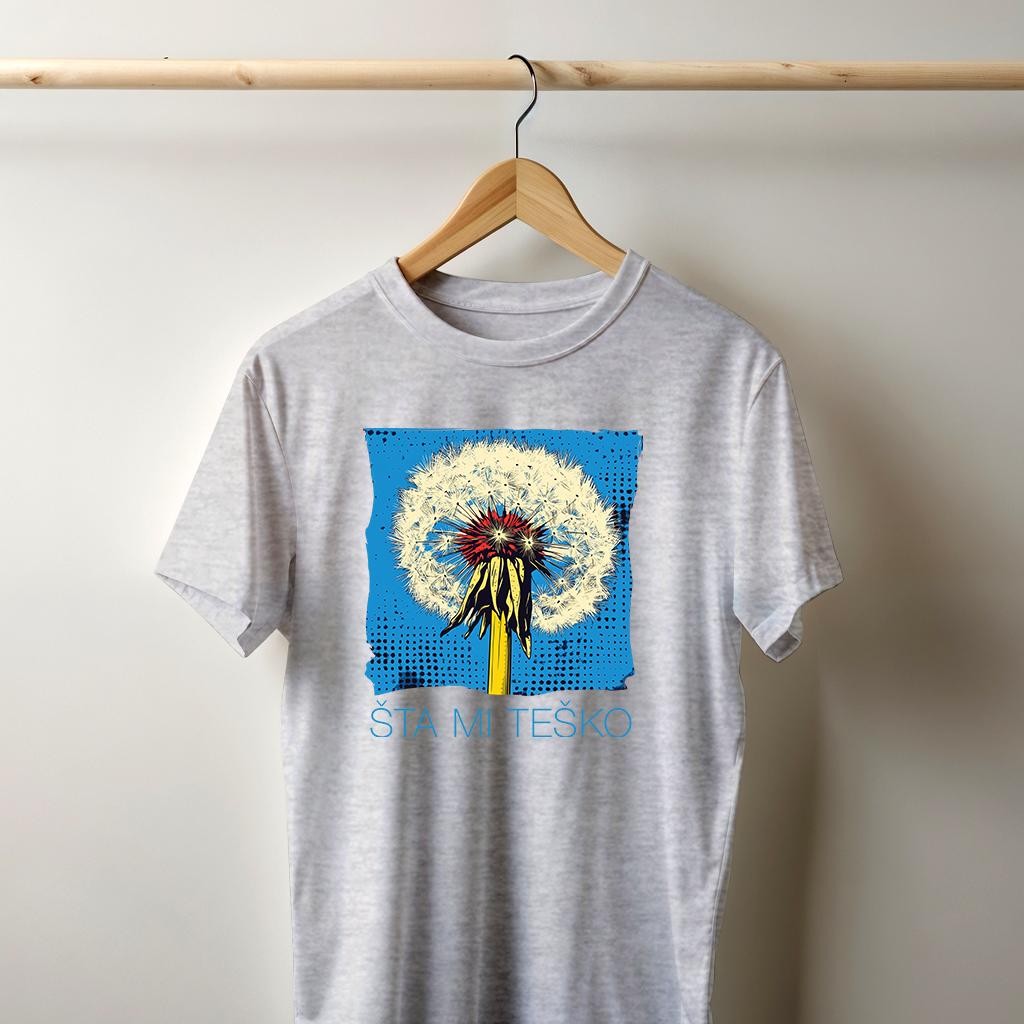 Camiseta Majica sa štampanim printom Cam 966A, Muška, Hrom