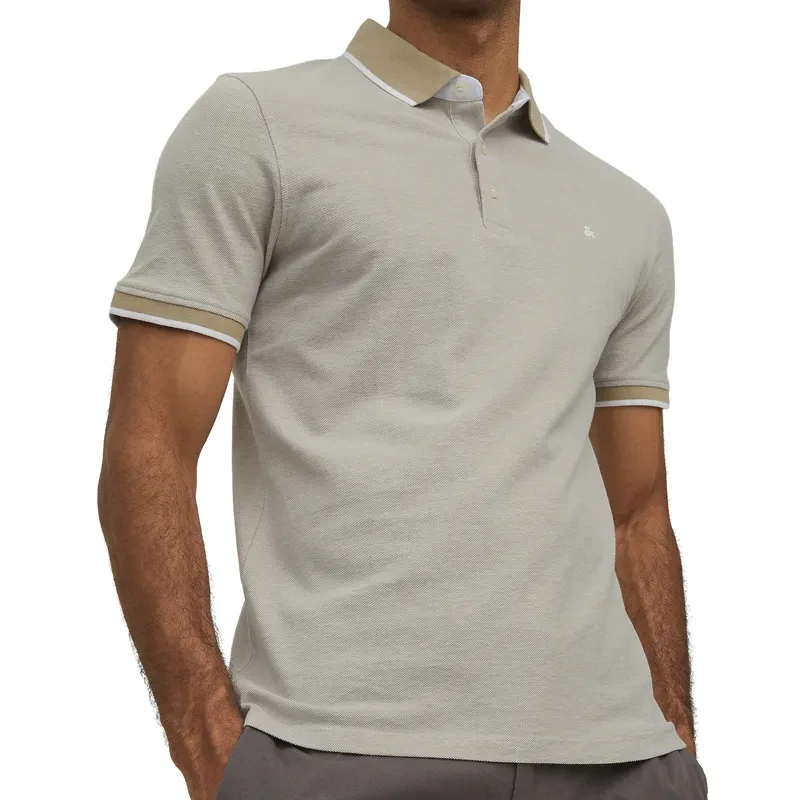 Jack&Jones Muška majica Paulos Polo Ss Noos, Siva