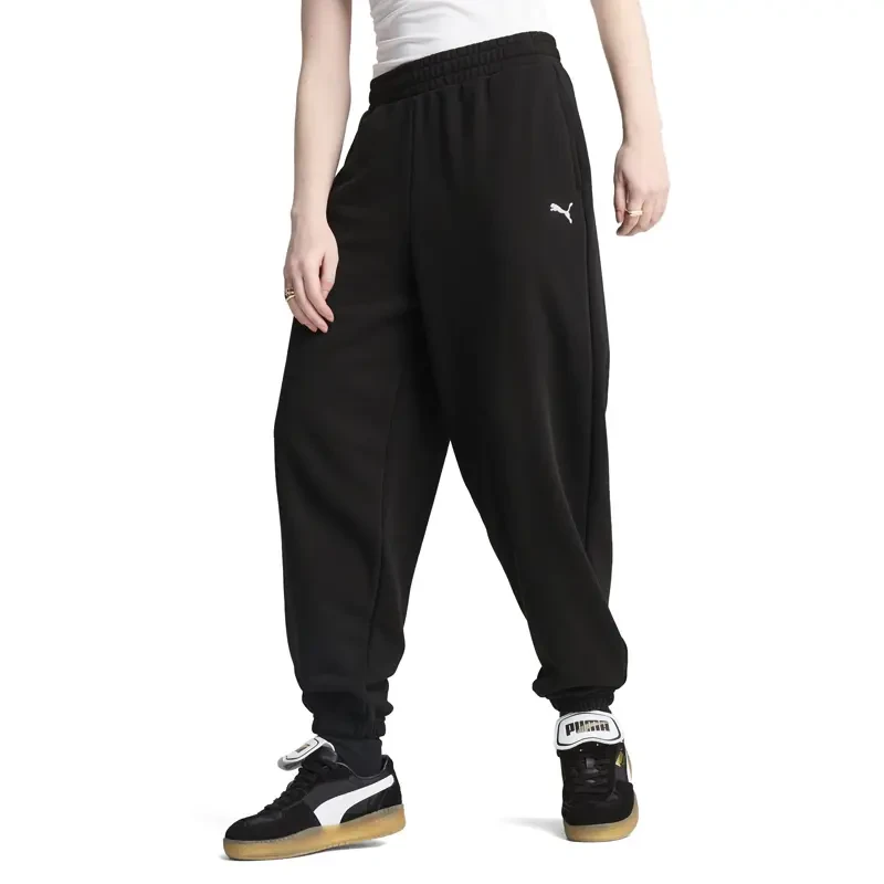 Puma Ženski donji deo trenerke Puma Wardrobe Ess Relaxed Sweatpants Tr Cl, Crni