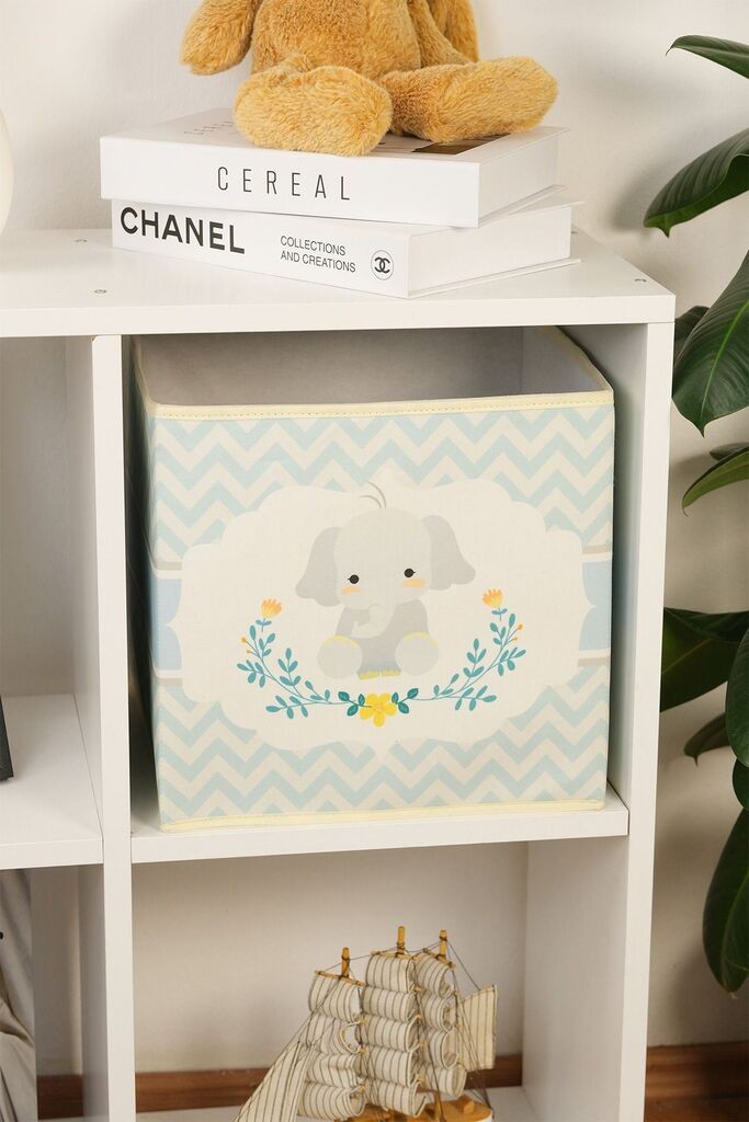 Aberto Design Korpa za odlaganje stvari YLC-K025, 30x30x30cm, Belo-plava