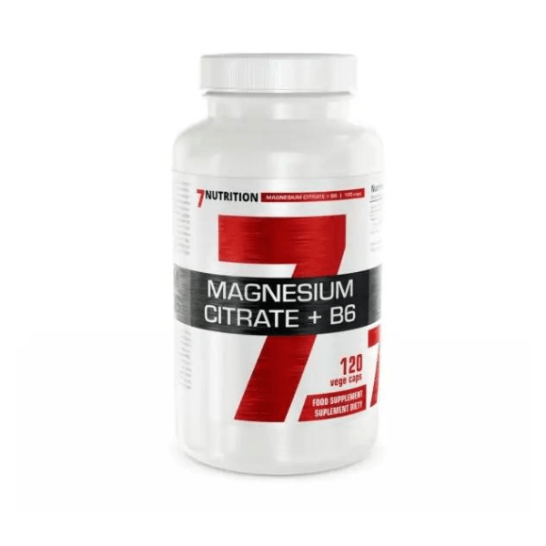 7 Nutrition Magnesium Citrate + B6, 120 kapsula