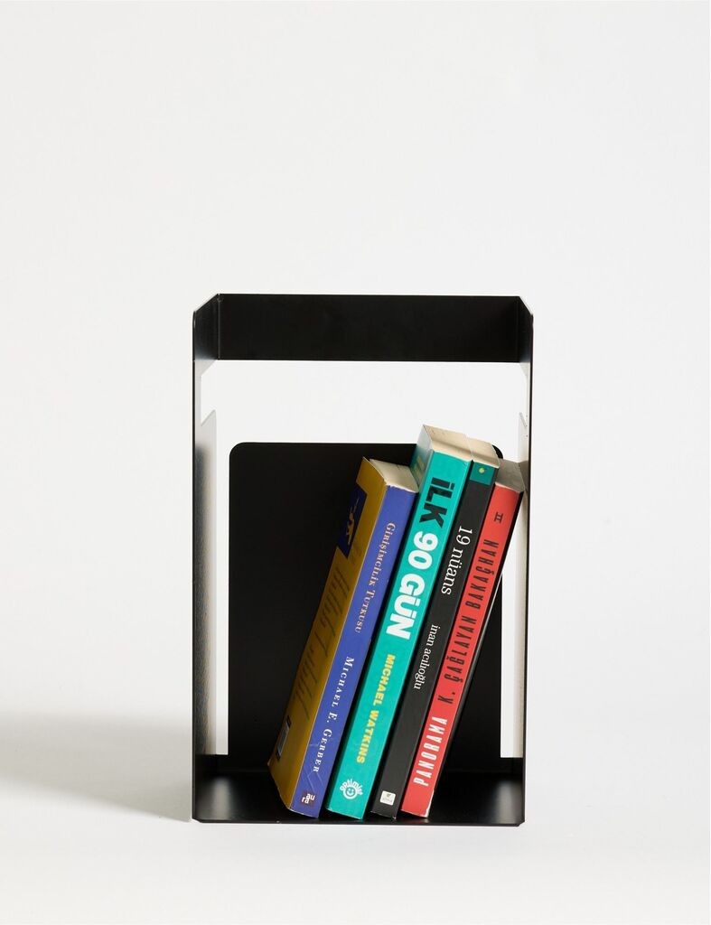 Hanah Home Držač za knjige Cube, 18 x 19 x 15.5 cm, Crni