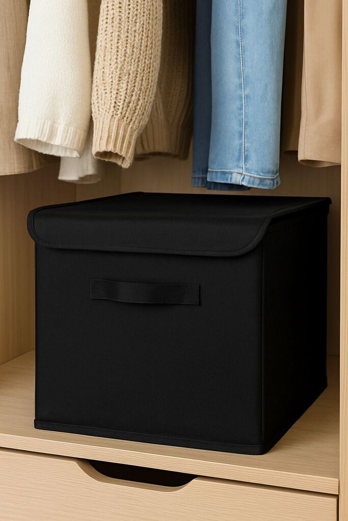 Aberto Design Korpa za odlaganje YLC.K.K.031, 30x30x30cm, Crna