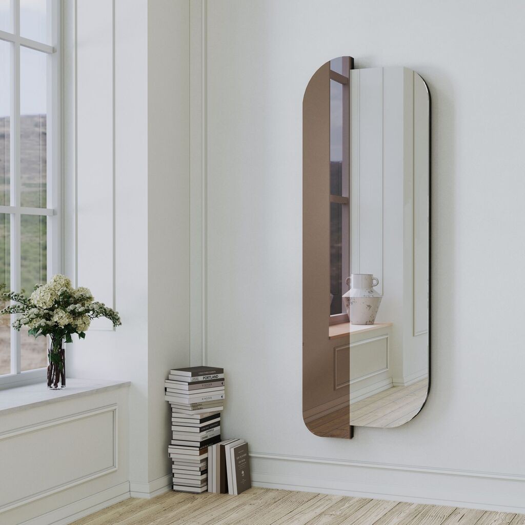 Hanah Home Ogledalo Day & Night, 50x130 cm, Srebrne boje