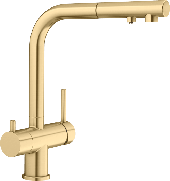 BLANCO Baterija za sudoperu Fontas-S II, 166x264x306mm, Sa tušem, Zlatna boja