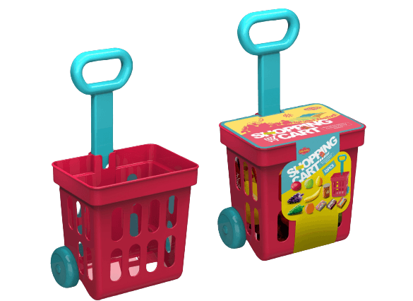 Merx Toys Dečiji set Korpa za kupovinu, 11 komada