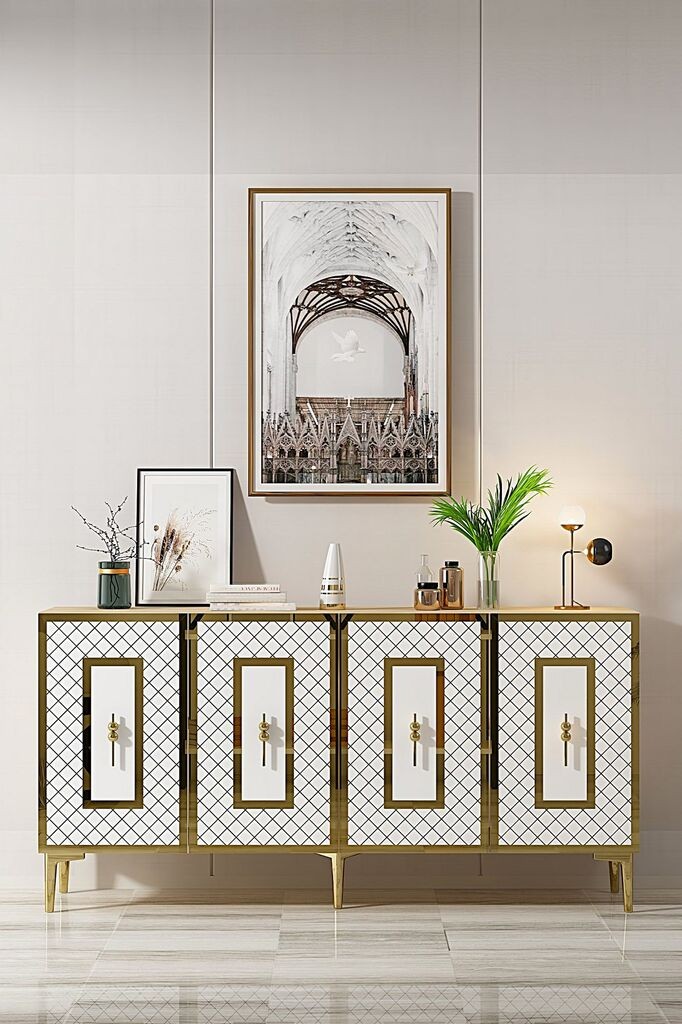 Hanah Home Konzola Puma 150, 150x75x32 cm, Bela