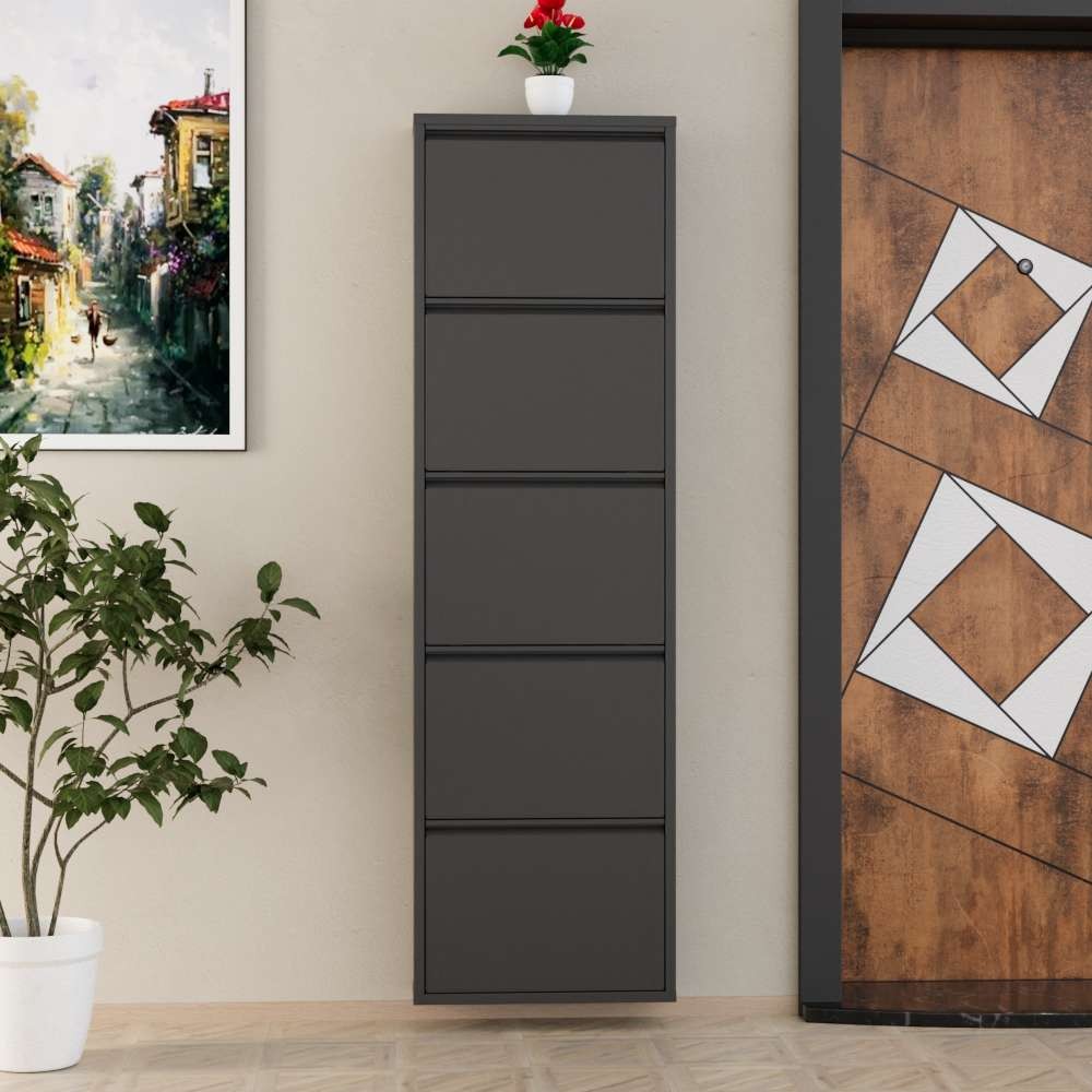 Hanah Home Cipelarnik, 50x169x15 cm, Antracit