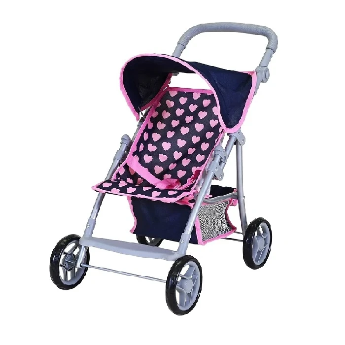 VRABAC Igračka Kolica za lutke Liba pink hearts 413, Šarena