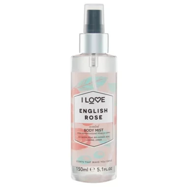 I LOVE Mirisni sprej za telo Engleska ruža, 150 ml