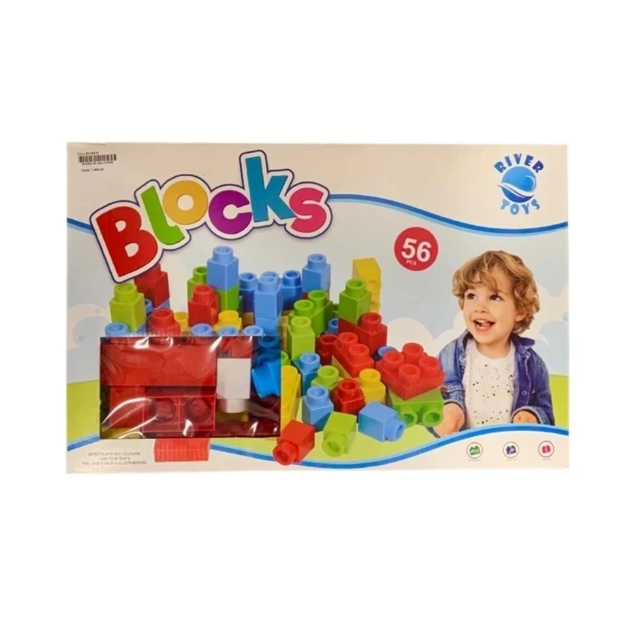 Kocke za decu 11-21056, 56 komada, Šarene