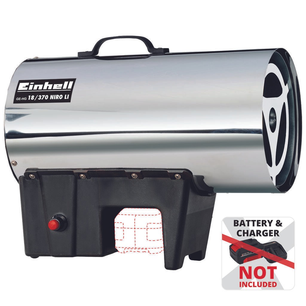 EINHELL Akumulatorski gasni grejač GE-HG 18/370 Niro Li-Solo D/AT