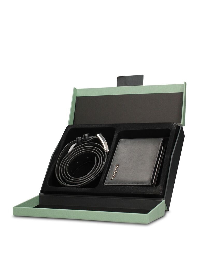 Pierre Cardin Muški set Kožni novčanik i kaiš 2555GG41, Crni