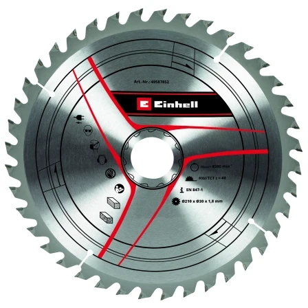 Einhell Rezni list 210 x 30 x 1.8 T40, TCT