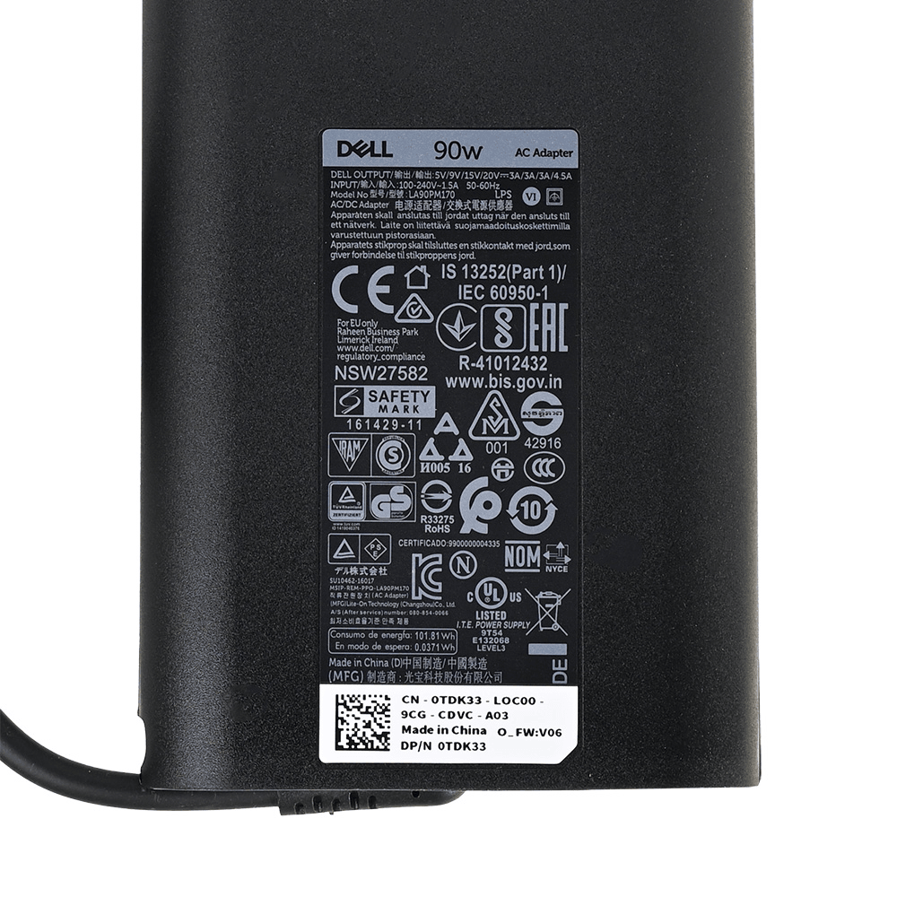 Dell Punjač za laptop Type C, 20V, 4.5A, 90W, HQ JC, Crni