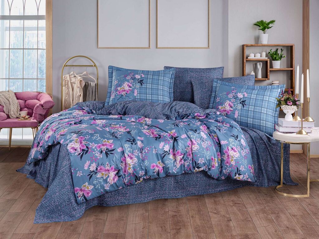 L'essentiel Maison Komplet posteljina Victoria, 200x220 cm, Plavi