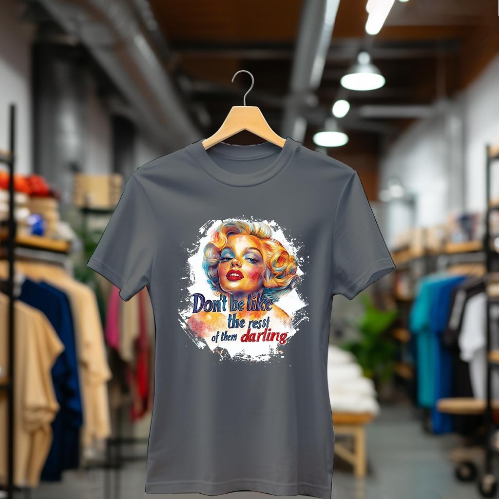 Camiseta Majica sa štampanim printom Cam 923, Ženska, Tamnosiva
