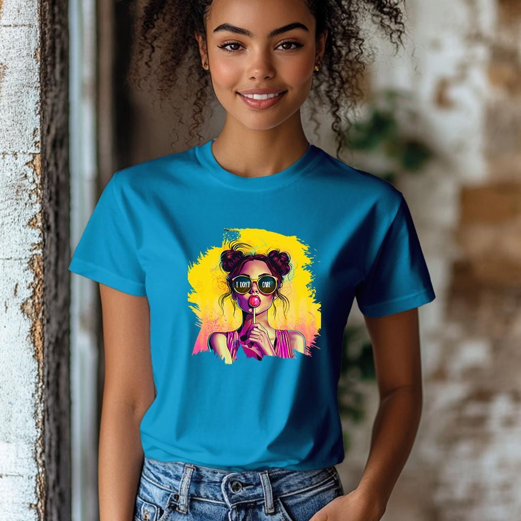 Camiseta Majica sa štampanim printom Cam 917, Ženska, Akva