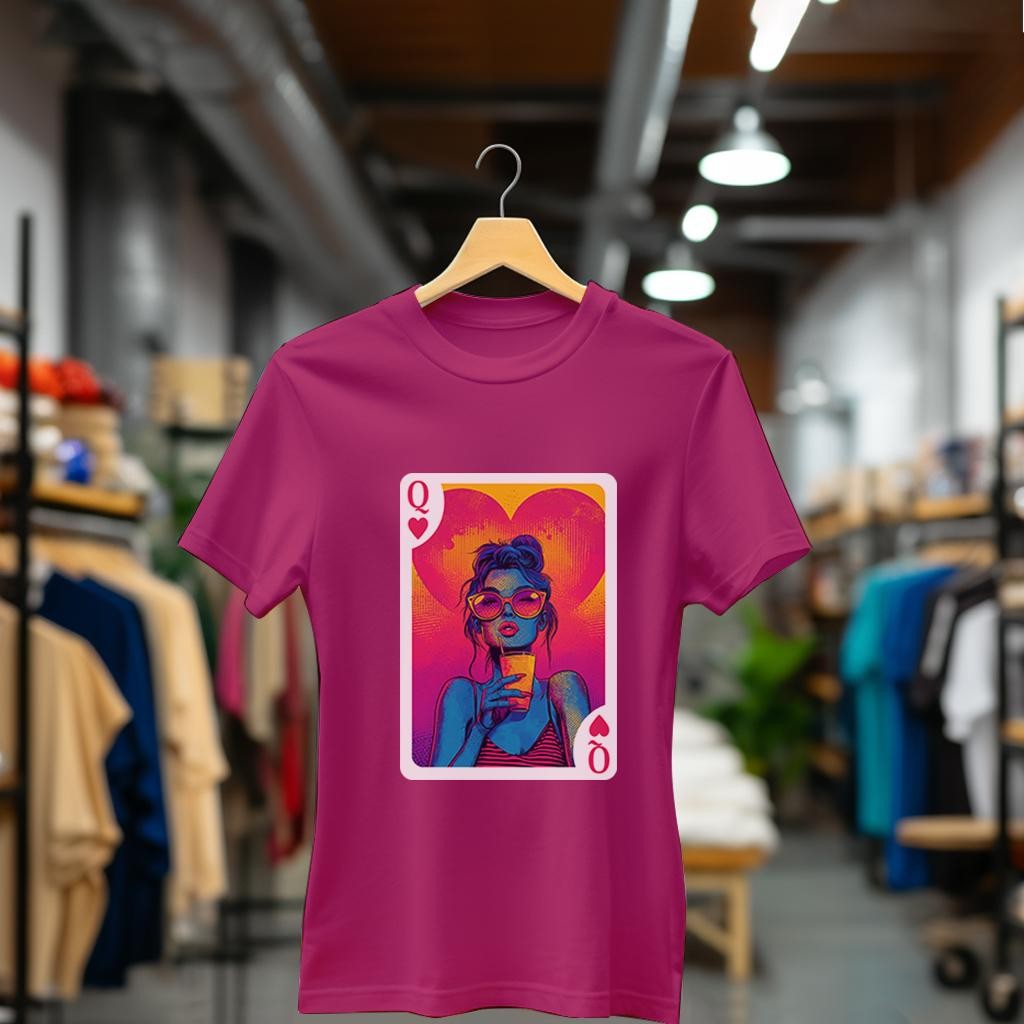 Camiseta Majica sa štampanim printom Cam 916A, Ženska, Ružičasta