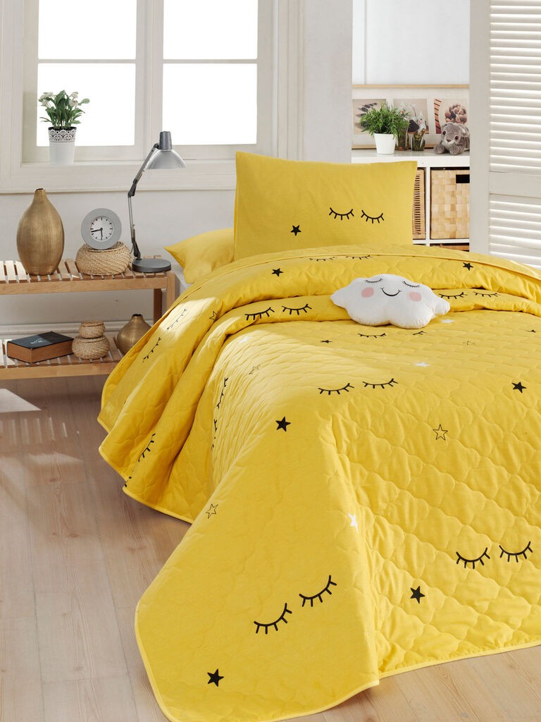 L'essentiel Maison Set Prekrivač i jastučnica Dide, 225x240 cm, Žuti