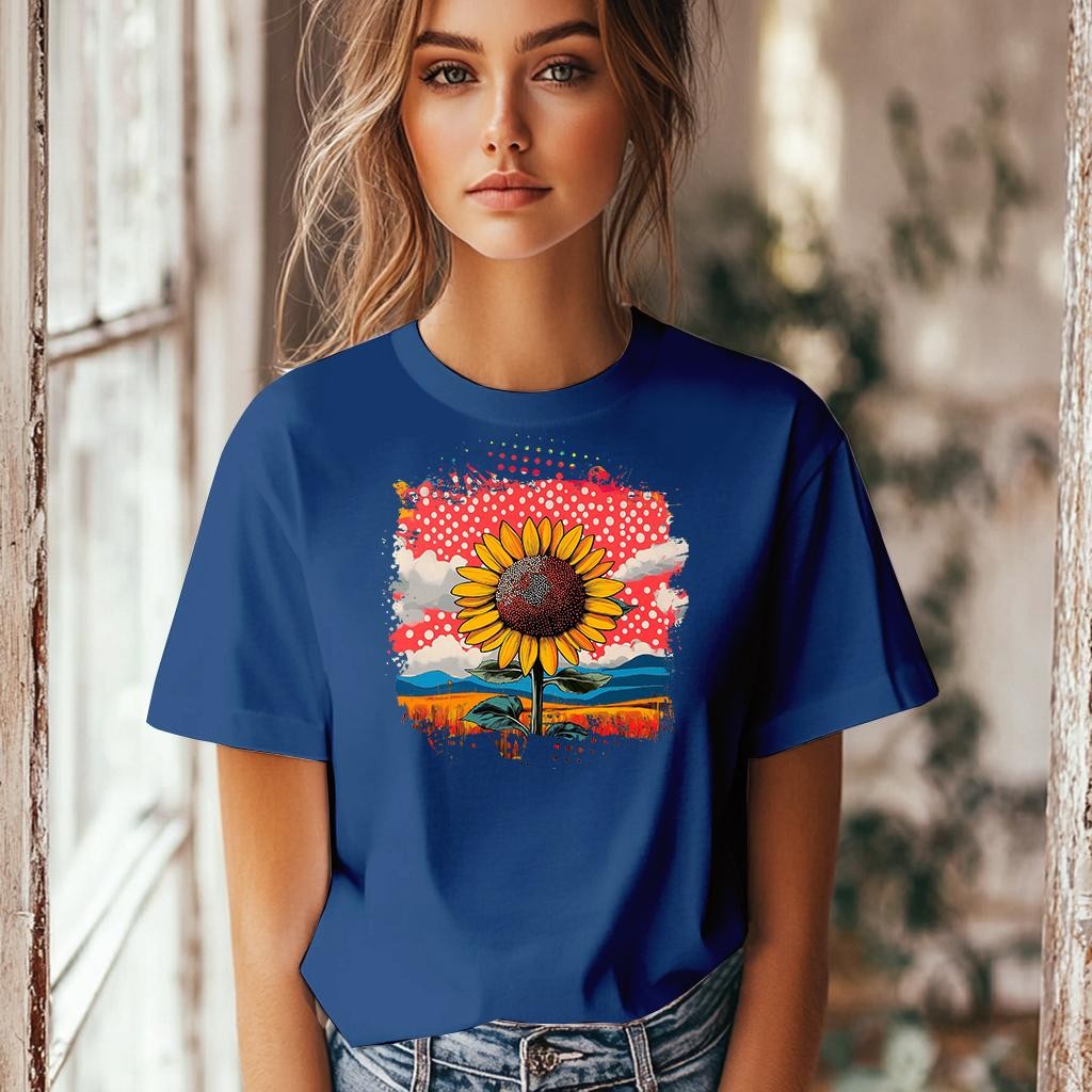 Camiseta Majica sa štampanim printom Cam 950, Ženska, Borovnica