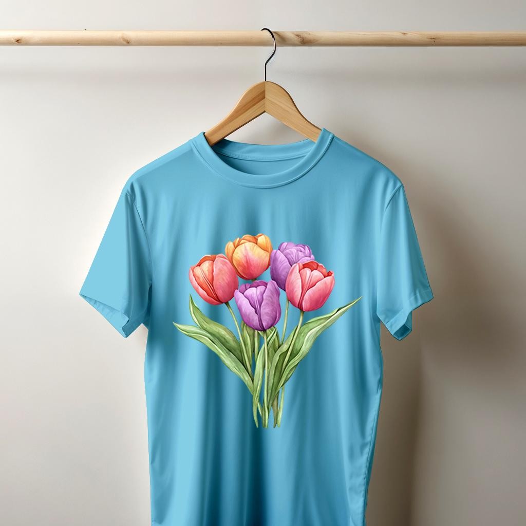 Camiseta Majica sa štampanim printom Cam 956, Unisex, Akvamarin