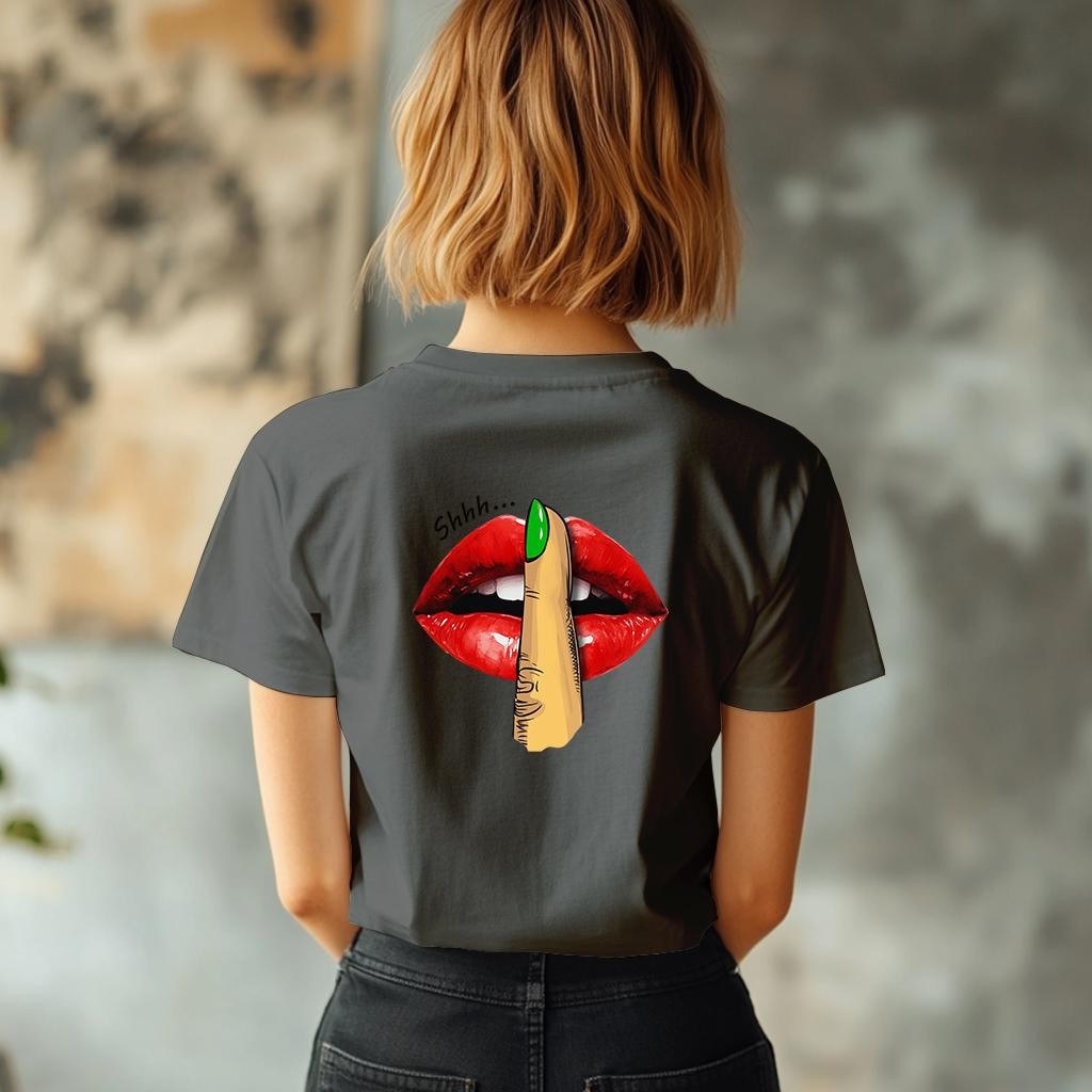 Camiseta Majica sa štampanim printom Cam 925, Ženska, Tamnosiva