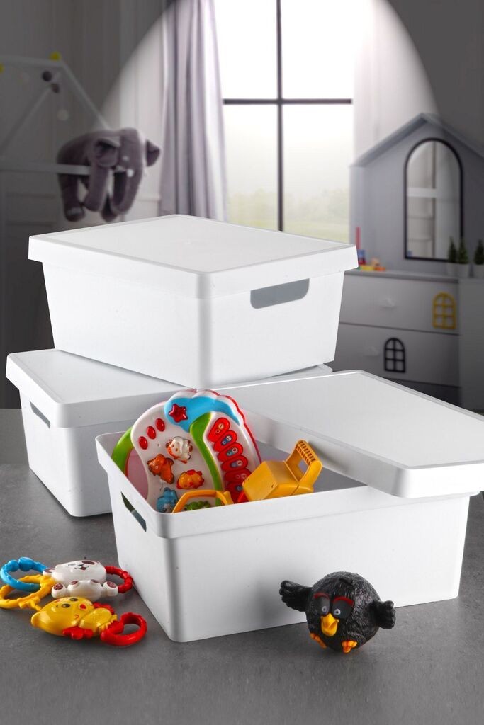 Aberto Design Set kutija za odlaganje stvari KTKPK10-2-3, 3 komada, Beli