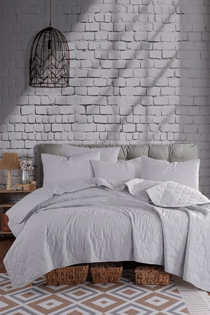 L'essentiel Maison Komplet posteljine Solid, 200x220 cm, Sivi