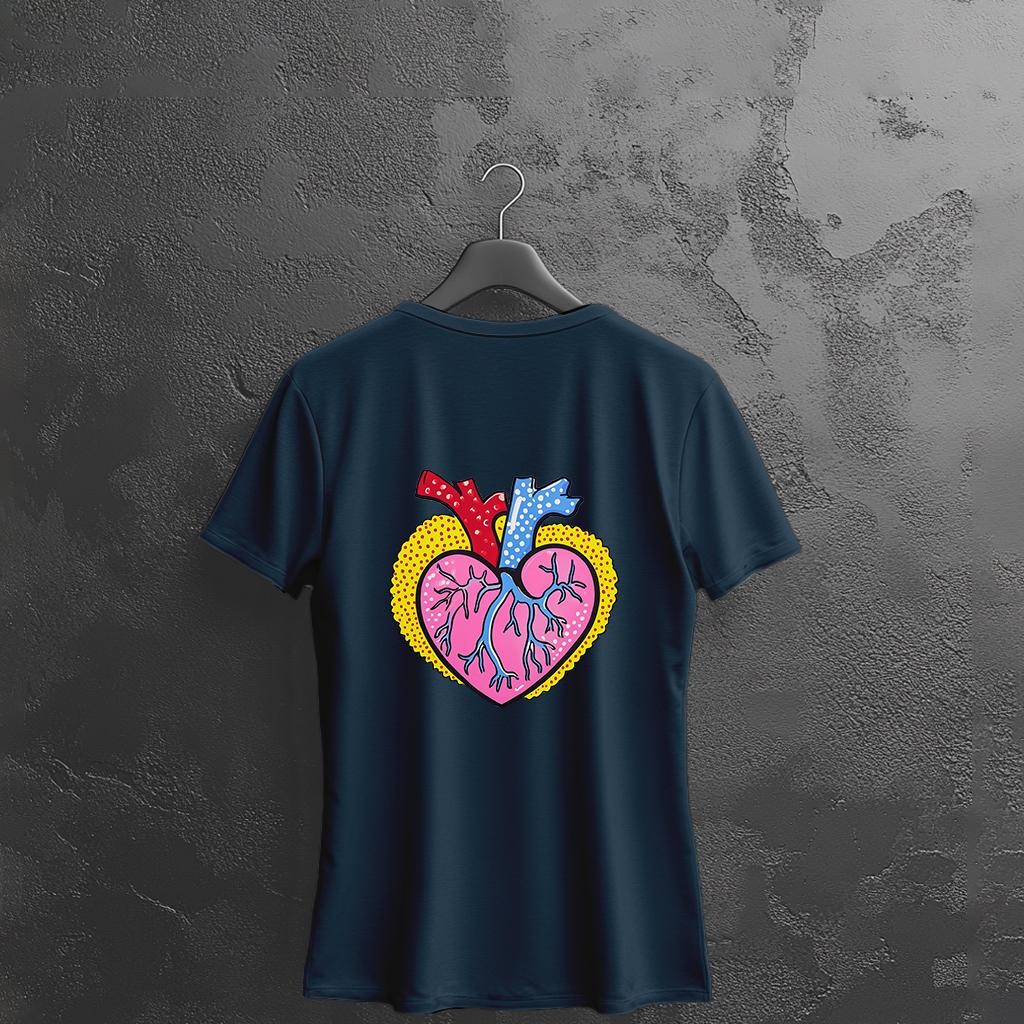 Camiseta Majica sa štampanim printom Cam 934, Ženska, Tamnoplava