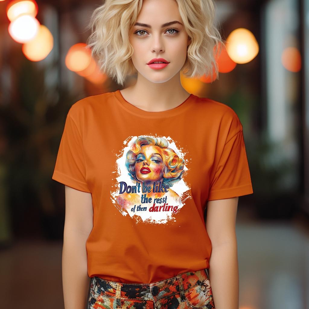 Camiseta Majica sa štampanim printom Cam 923, Ženska, Narandžasta