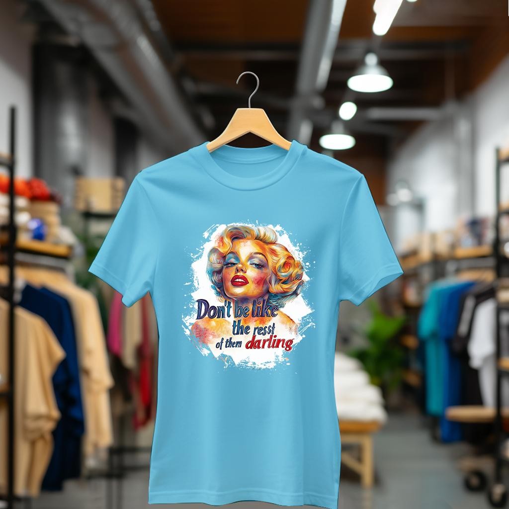 Camiseta Majica sa štampanim printom Cam 923, Ženska, Akvamarin