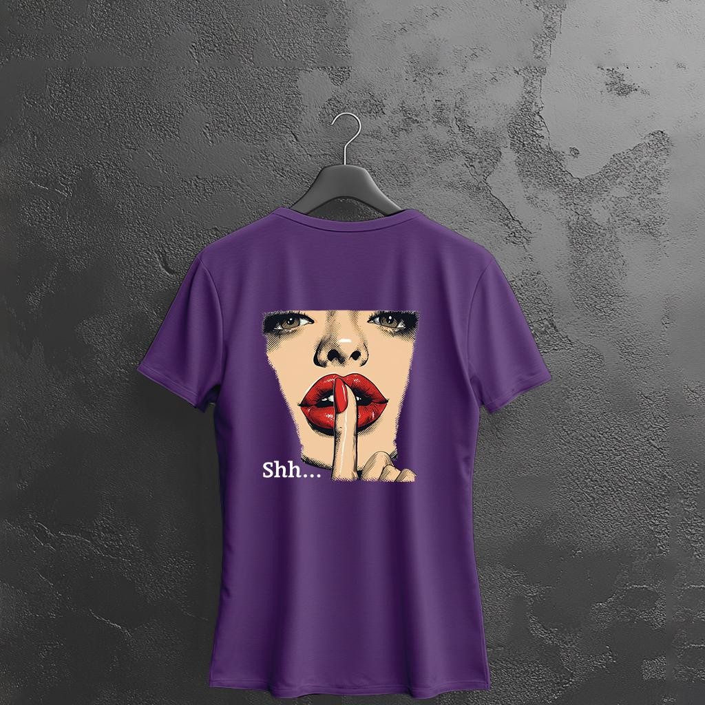 Camiseta Majica sa štampanim printom Cam 922, Ženska, Patlidžan