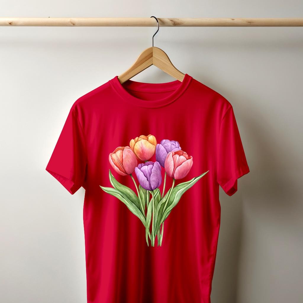 Camiseta Majica sa štampanim printom Cam 956, Unisex, Crvena