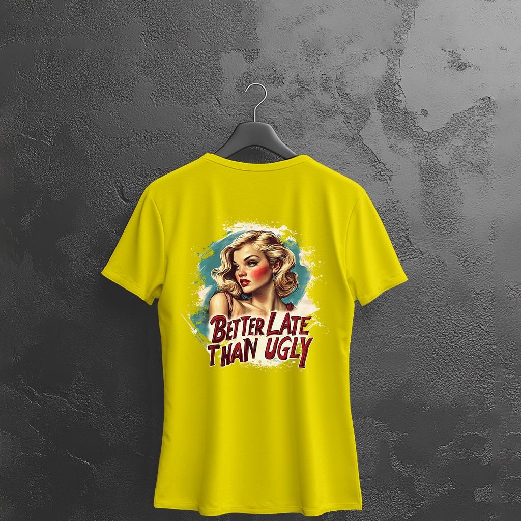 Camiseta Majica sa štampanim printom Cam 921, Ženska, Žuta