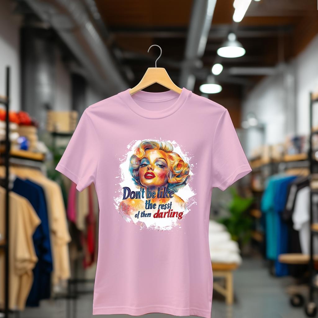 Camiseta Majica sa štampanim printom Cam 923, Ženska, Roze