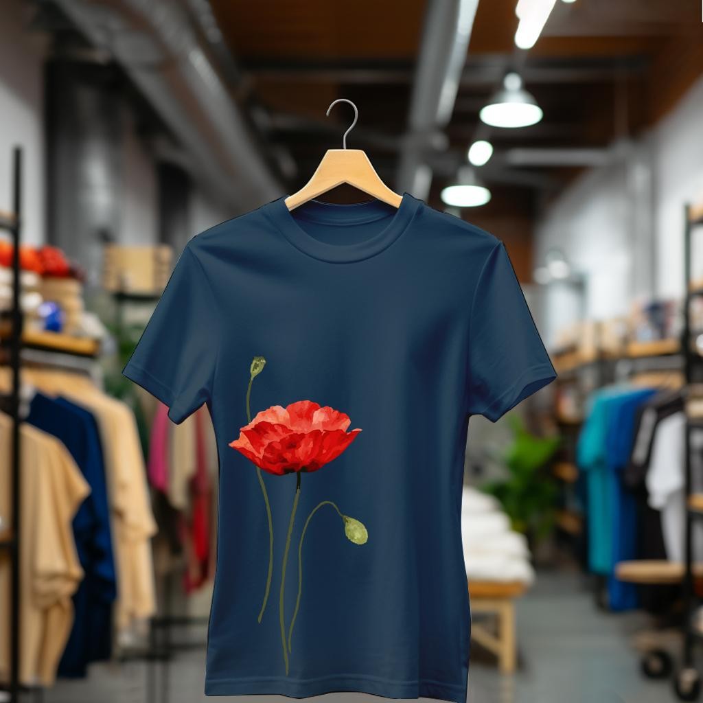 Camiseta Majica sa štampanim printom Cam 990, Ženska, Tamnoplava