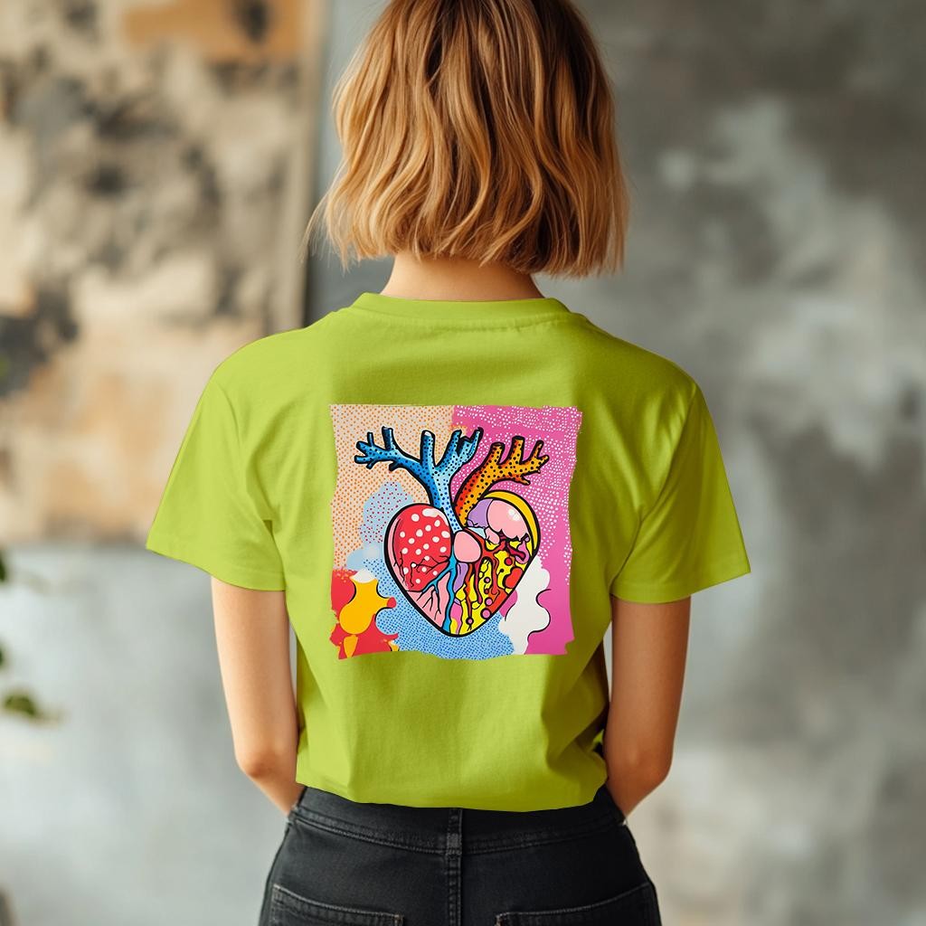 Camiseta Majica sa štampanim printom Cam 938, Ženska, Limeta