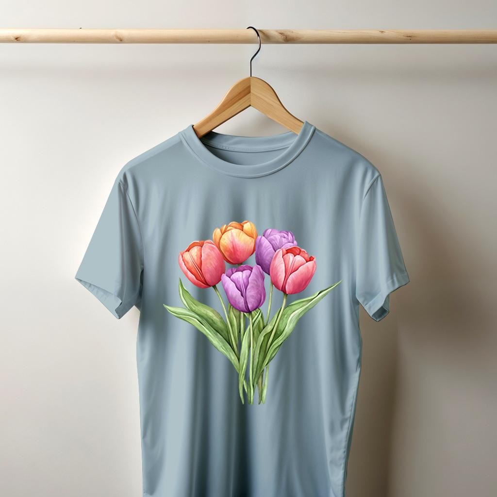 Camiseta Majica sa štampanim printom Cam 956, Unisex, Svetloplava