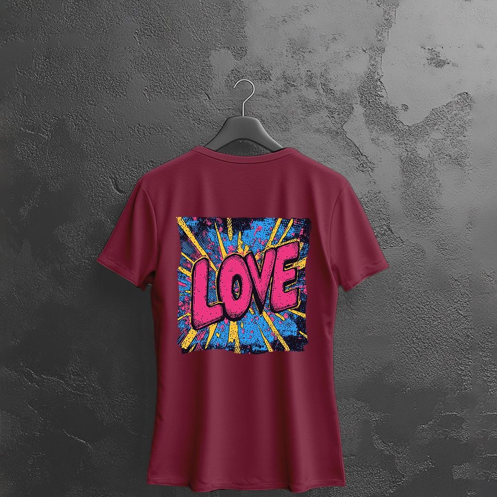 Camiseta Majica sa štampanim printom Cam 931, Ženska, Bordo