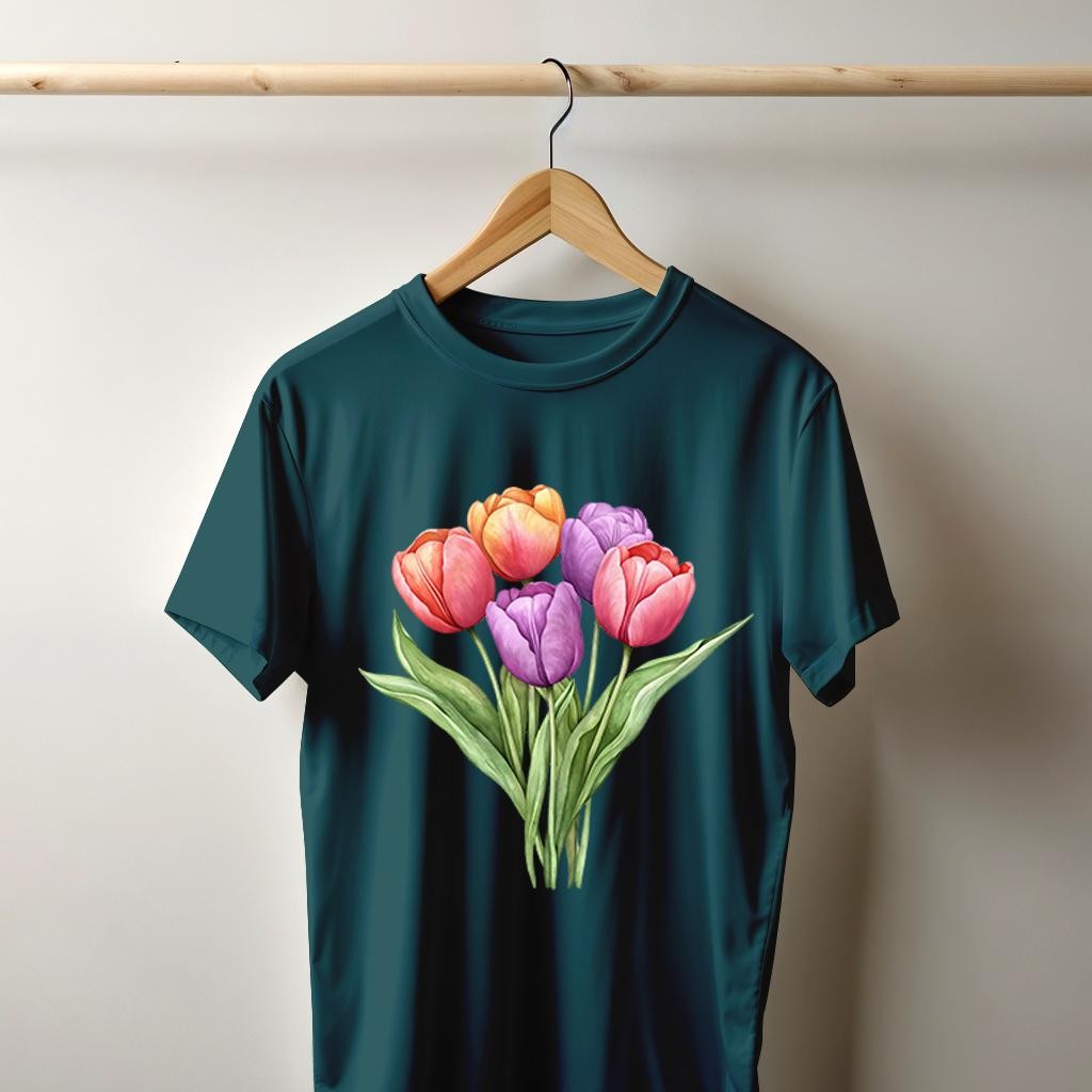 Camiseta Majica sa štampanim printom Cam 956, Unisex, Petrolej