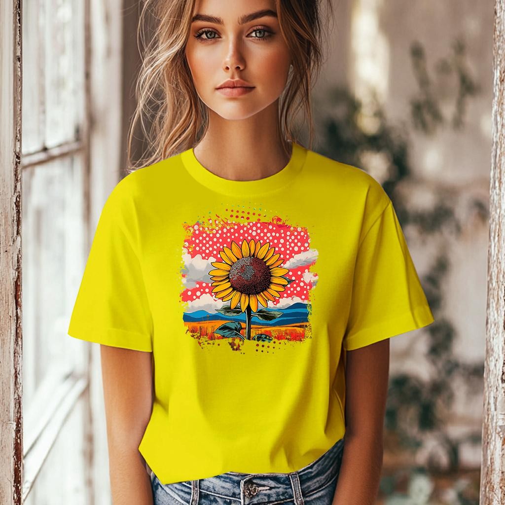 Camiseta Majica sa štampanim printom Cam 950, Ženska, Žuta